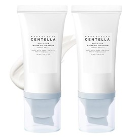 2PCS Centella Sunscreen SPF 50, 50ML Sunscreen Face Serum, Daily UV Defense Sunblock Summer Sunscreen for Face, Travel Essentials for Black Girl