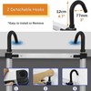 20.3ft Extension Ladder with 2 Detachable Hooks, Aluminum Telescoping Folding