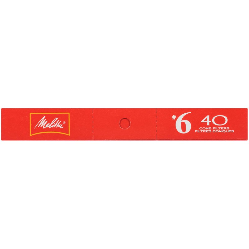 Melitta #6 Cone Coffee Filters, Unbleached Natural Brown, 40 Count