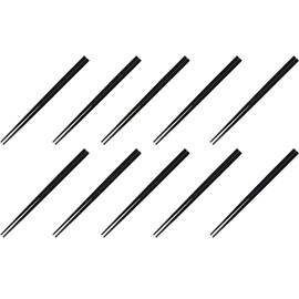 Fukui Craft Chopsticks PBT Resin Chopsticks, Made in Japan, Dishwasher Safe, Echizen Square Chopsticks, Black, 8.9 inches (22.5 cm), Made in Japan (10 Pairs)