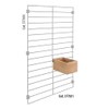 Metaltex Mural Line Wall Grid Bamboo Box Small, Wood Colour,