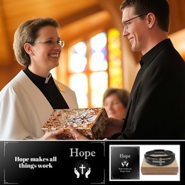 Christian Gifts Cross Bracelets For Men: Religious Gifts For Men Christian Bracelet Love Gifts For Him - God Jesus Loves You Inspirational Bracelets for Men Hope Communion Catholic Baptism Gifts