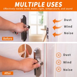SILIENTWERK 50 Feet Self-Adhesive Rubber Weather Stripping Fits Big Gaps, Extra Thick Rubber Door Weather Stripping Door Seal Strip for Door Frame Door Insulation Strip Waterproof(White)