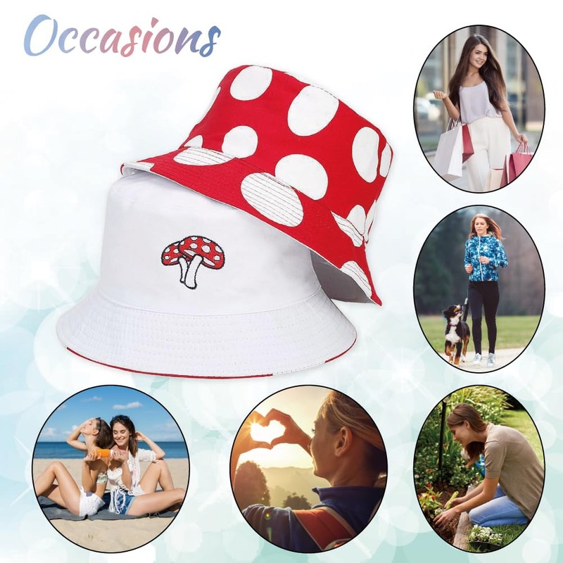 Gadfary - Gorro reversible para mujer, gorro de pescador de