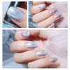 COSMOO Sliver Holographic Nail Polish, Laser Iridescent Nail Lacquer