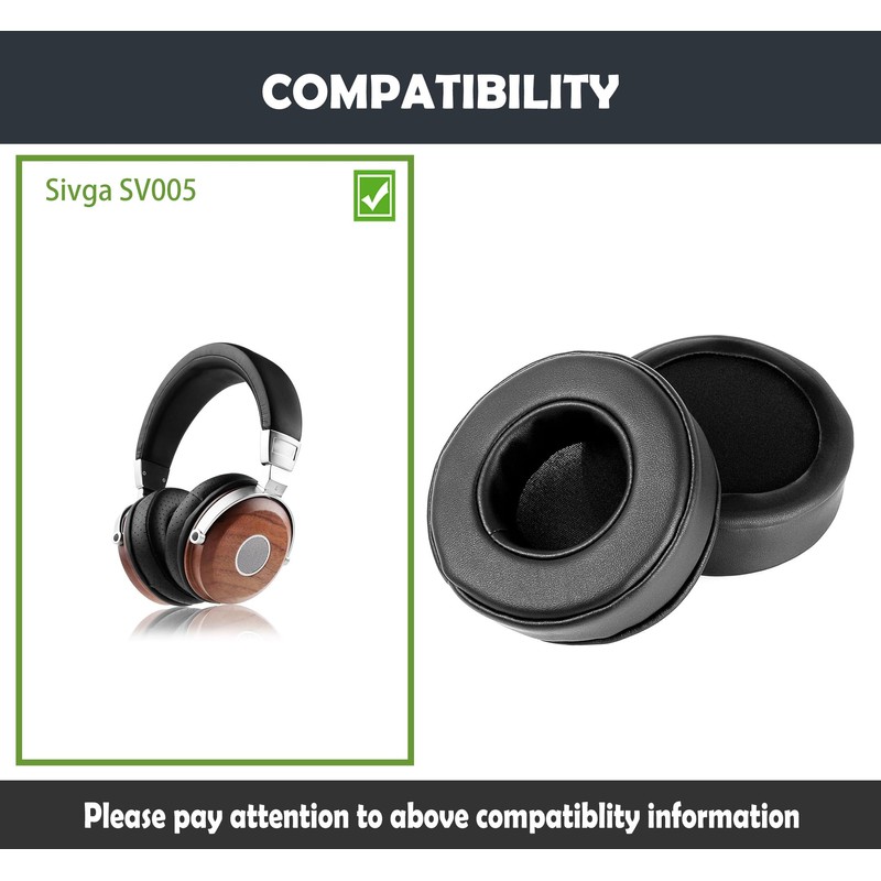 HTINDUSTRY Replacement Ear Pads Compatible with Sivga SV005 Soft Protein