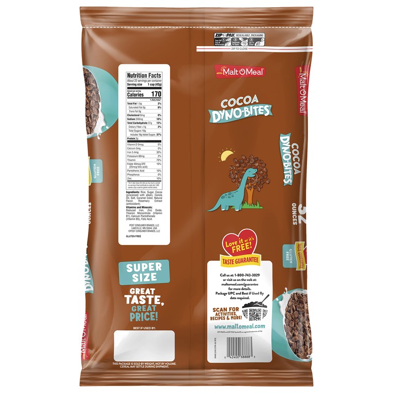 Malt-O-Meal Cocoa Dyno Bites® Gluten Free Kids Breakfast Cereal, Kids