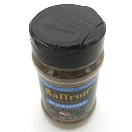 Saffron Herbs & Spices - Fine Ground Black Pepper in Easy-Dispense Tub, Kosher Certified, 160g/5.6oz – Bold, Aromatic Flavour, Perfect for Cooking, Seasoning, Soups, Sauces, and Garnishing