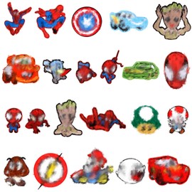 Children's Iron-On Patches, Pack of 22 Iron-On Patches, Textile Stickers, Children, Adults, Casual Patches, Repair of Jeans, Clothes, Shoes, Hats and Backpacks