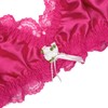 Satini Sissy Frilly Lace Fitted Satin Bralette (Hot Pink, XL)