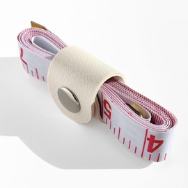 haoa Tape Measure & Holder Set Wide Tape Measure 1.5cm Width 200cm/79inch Sewing Measure Tape Measure with PU Leather Holder (White)