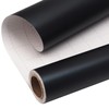Ribbli Black Metallic Wrapping Paper Matte Black Solid Color Paper