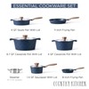 Country Kitchen Non-Stick Cast Aluminum Cookware Set - Durable Kitchen