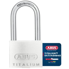ABUS 64Ti/40HB40 40 x 40mm Titalium Padlock with Long Shackle Keyed KA6411