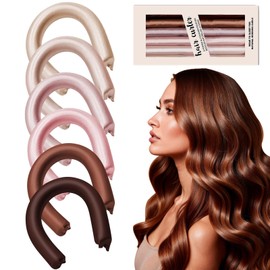 6PCS Overnight Blowout Rods, Heatless curling set, Soft and Non-Damaging Heatless Blowout Rods Suitable for Use While Sleeping, for Women'S Natural Curly Hair Styling