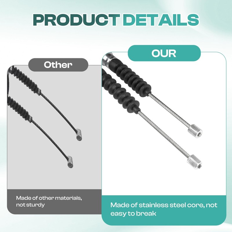 Drive-up Club Car DS Brake Cable Kit Stainless Steel Core