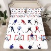 Feelyou Ice Hockey Sheet Set Twin Kids Sports Event Bedding
