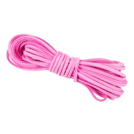 PATIKIL 5.5 Yards x 3mm Faux Suede Leather Cord, Leather Lace String for Bracelet Necklace Beading Making DIY Crafts, Pink