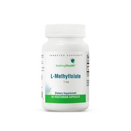 Seeking Health L-5-MTHF, Supports Healthy Methylation, Easily Absorbed Methyl Folate Supplement, MTHFR Support Supplement, 1,700 mcg DFE, Vegetarian (60 Capsules)