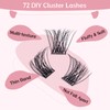 Cluster Eyelashes, Pack of 72 Individual Eyelashes, Eyelash Clusters, DIY