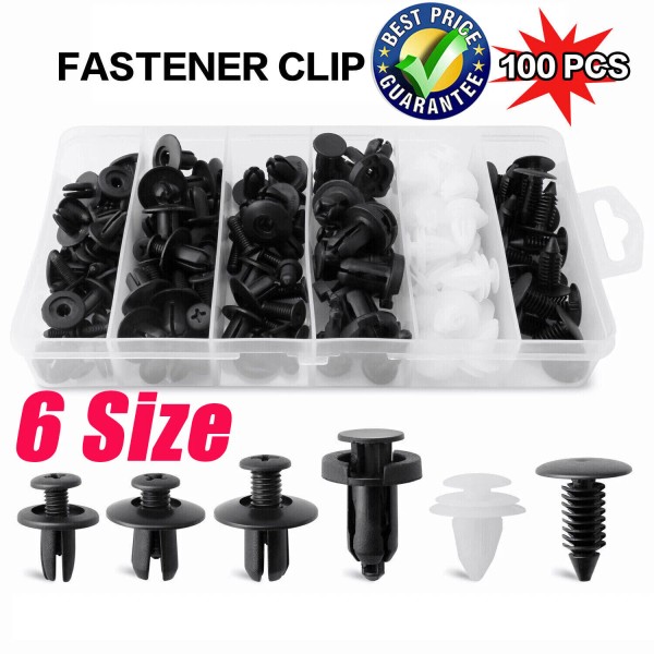 aqj US For Jeep 100Pcs Car Bumper Hood Clips Retainer