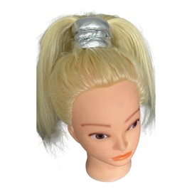 The Big Beanie Scrunchie for Big Hair Up Do's (Silver)