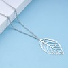 Cimenexe Bohemian Leaf Pendant Necklace Hollow Leaf Necklace Chain Silver