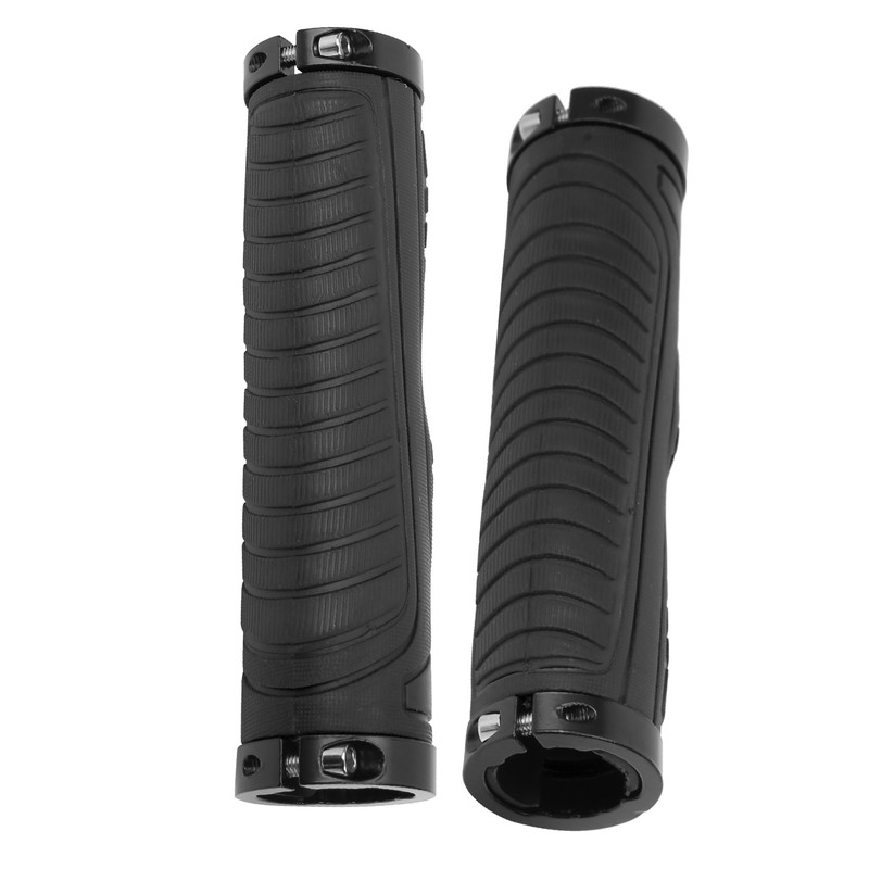 Mountain Bike Soft Handlebar Grips Bicycle Double Lock AntiSlip Rubber