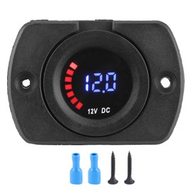 Voltage Meter Colored Screen Vehicle Modification Replacement LED Display DC 12VWith Panel