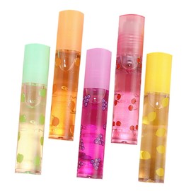 MERRYHAPY 5 Pack No Lipgloss Moisturizing Lipstick Fruit Flavored Lip Pomade Present for Girls Random