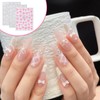 Gosknor 9 Blatt Nagelaufkleber Schleifen, Selbstklebend 5D-Geprägte Nagelkunstaufkleber Süß Maniküre-DIY-Dekorationen