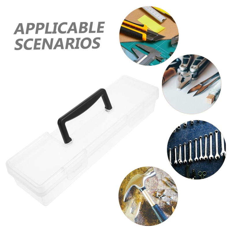 TEHAUX Multi Purpose Tool Organizer with Transparent Lid Portable Storage