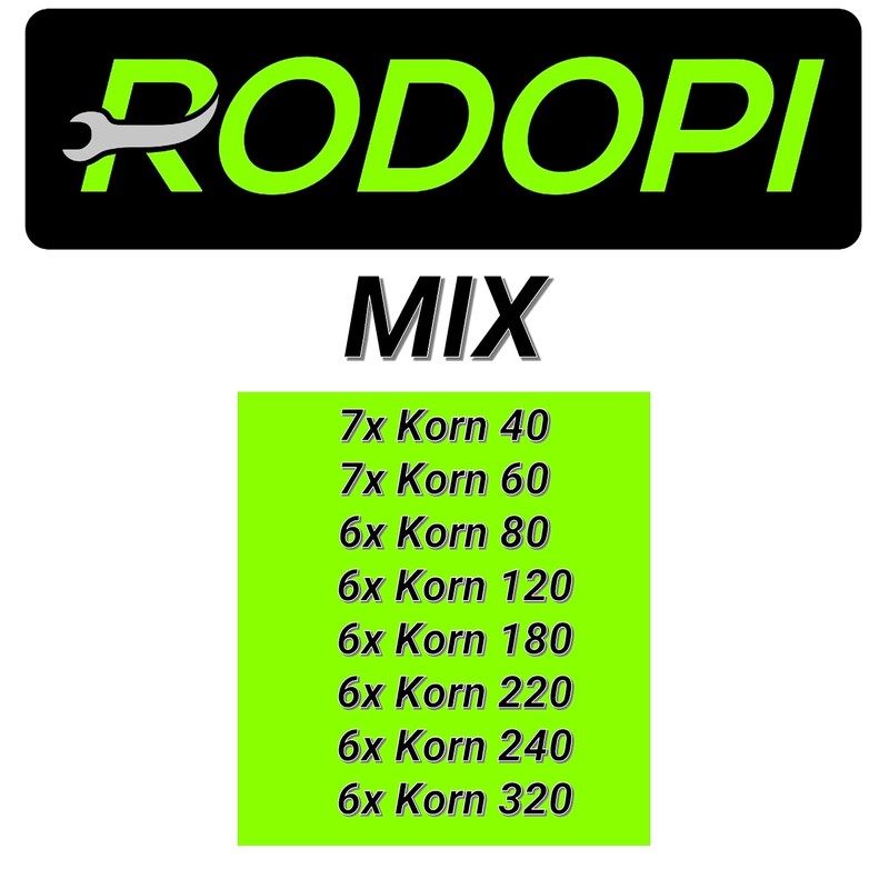 RODOPI RedDevil Sandpaper 150 mm Velcro Sanding Discs Grit 40-320