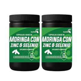 Do Moringa con Zinc y Selenio  2 Frascos de 230 Cpsulas de 500 mg  Suplemento Alimenticio  IsaaQuim - Producto Original de Alta Calidad, Entrega Rápid