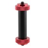 CAMVATE 15mmマイクロッド 長さ2” 両端1/4"止めネジ 付き 赤 (一端1/4"ネジ)