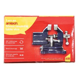 Amtech D3400 50mm (2") Revolving Table vice Blue