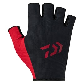 Daiwa 25DG-6525 Absorbent Quick-Drying Gloves, 5-Piece Cut, Black, XS