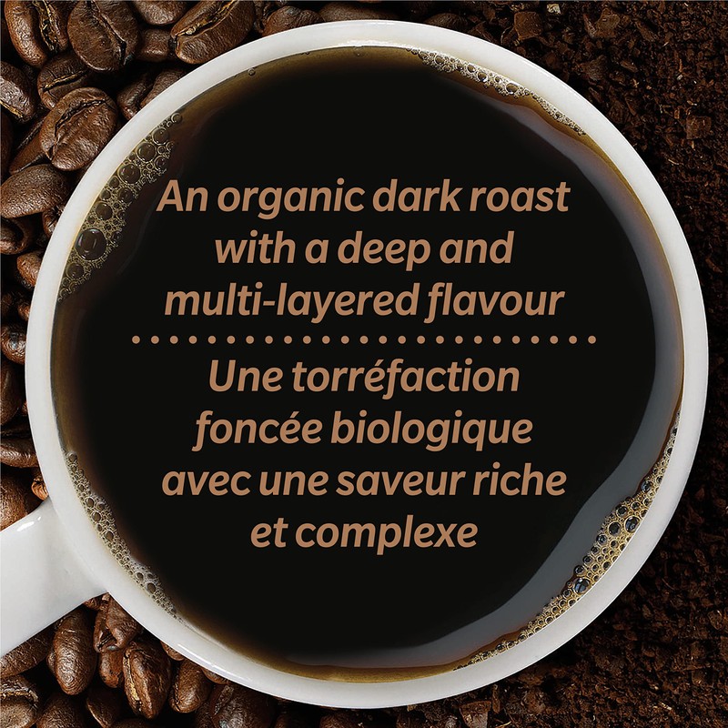 McCafé High Grown Organic Whole Bean Coffee, Dark Roast, 300g,
