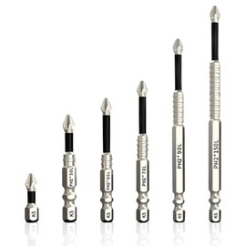 Xanadued 6 Pack High Magnetic Screwdriver Drill Bit Set, k5 Anti Slip bit, Electric Precision Screwdriver Set, 25 50 65 70 90 150mm