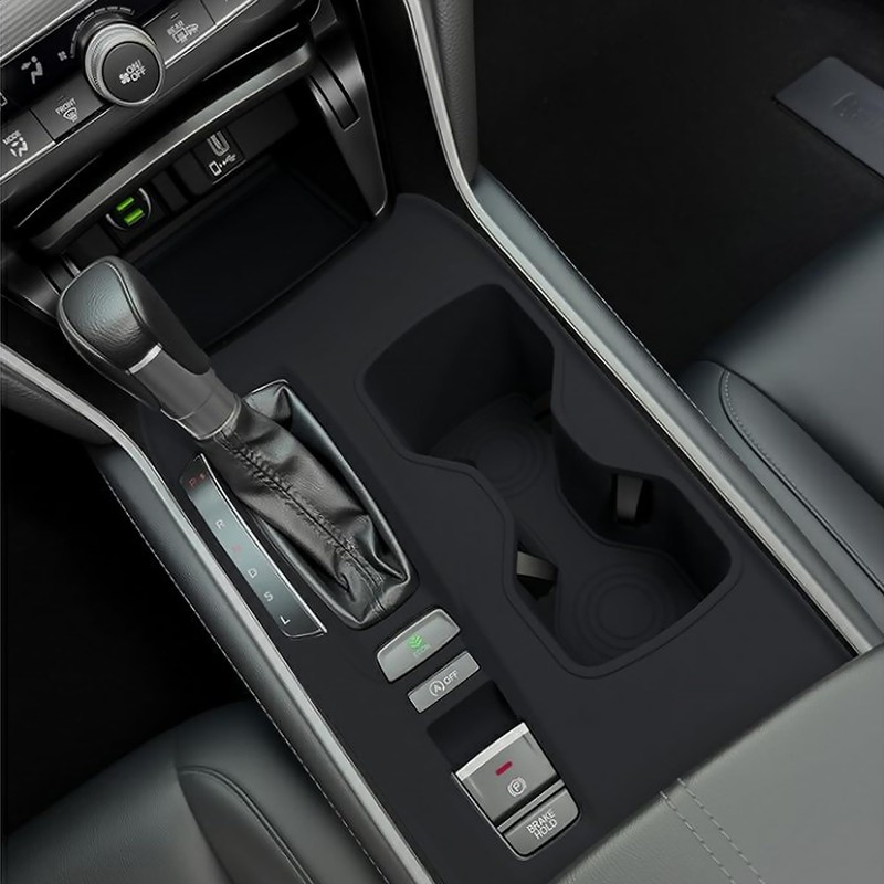2Pcs Gear Shift Frame Console Panel Trims Cover Cup Holder