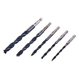 Amtech F1735 5 Piece hex shank wood drill bit set