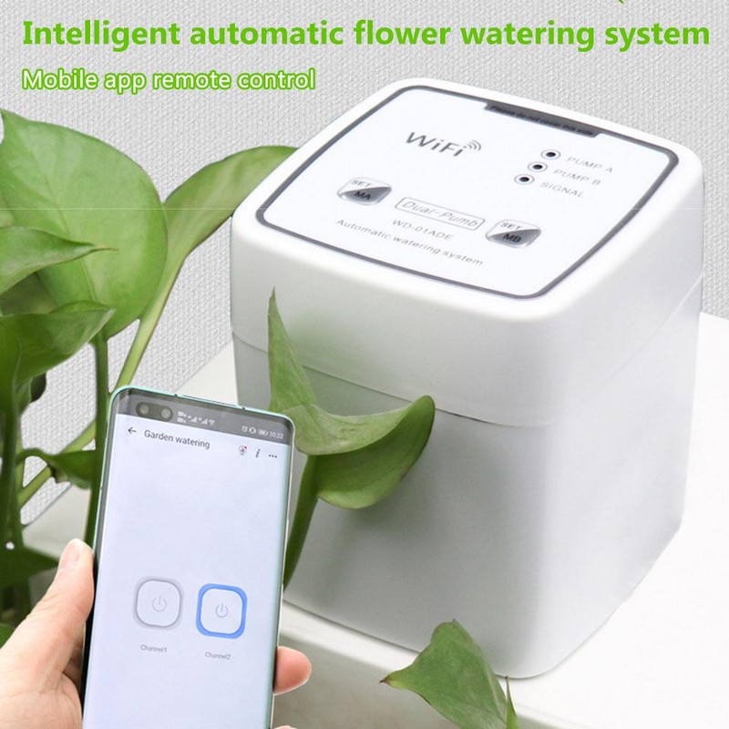 Wifi Double Pump Smart Watering System Smart Self Watering Timer