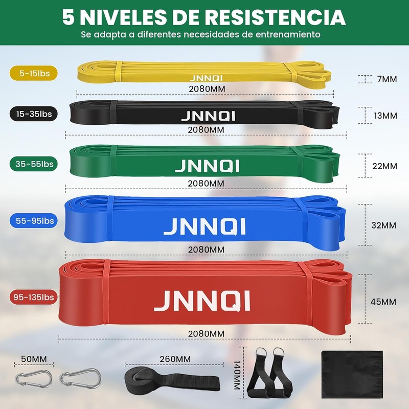 Bandas de Resistencia 11PCS, Ligas de Resistencia para Ejercicio de