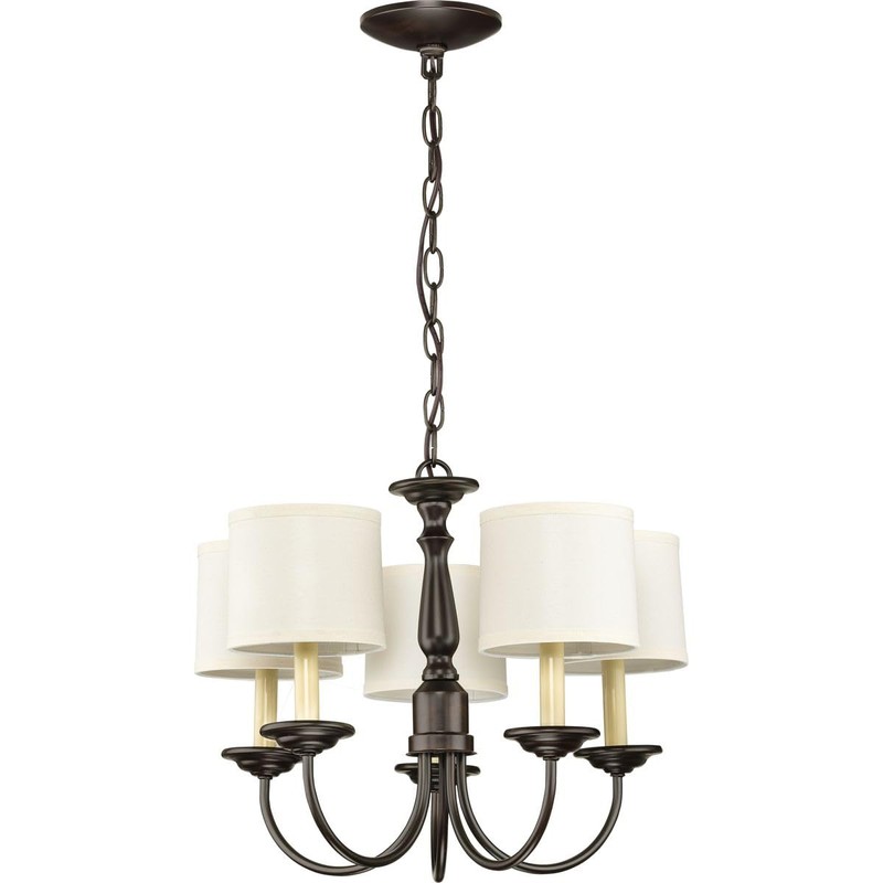Progress Lighting 5-Light Ivory Candles Traditional Chandelier Light, Indoor, P4009-20,