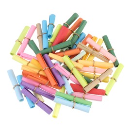 MECCANIXITY Mini Vintage Message Paper Scrolls, 10Pcs x 10 Random Valentine Message Papers, Lucky Wish Paper for Party Birthday