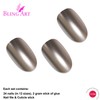 Falsche Nägel Bling Art Beige Mettalic Oval 24 Kunstnägel Mittel
