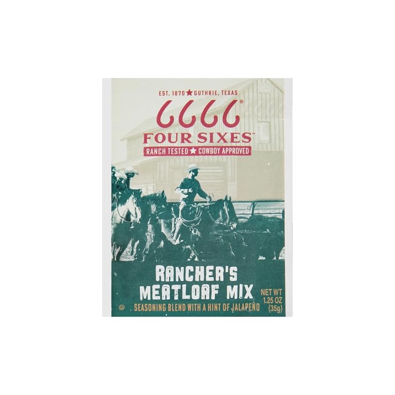 6666 Four Sixes Rancher's Meatloaf Seasoning Mix, 1.25 Ounce (Pack