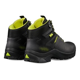 HexArmor Xbase Black Safety Work Boot for Men | Composite Safety Toe | Water-Resistant Leather | Slip Resistant MACSOLE Outsole | Anti-Twist Heel Stability | Certified ASTM F2413-24