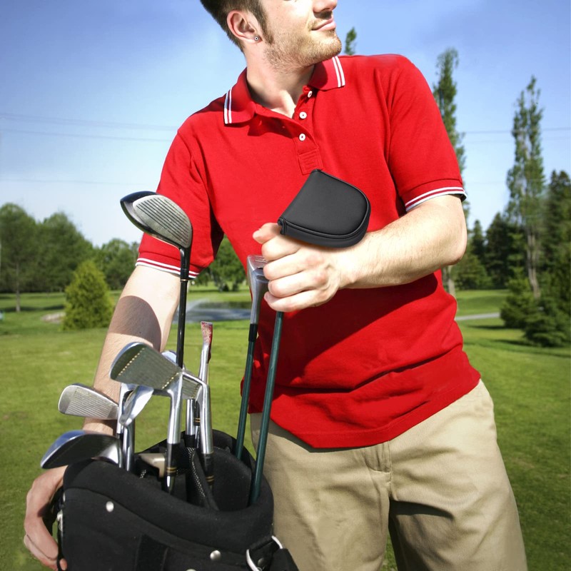 BIG TEETH Mallet Putter Cover Black, Putter Cover Mallet Magnetic,