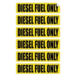 Unbranded 6-pack DIESEL FUEL ONLY Vinyl Decals | Stickers | Turbo Barrell Labels Markers